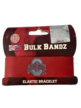 Ohio State Buckeyes Bulk Bandz Elastic Bracelet Red NCAA Wristband